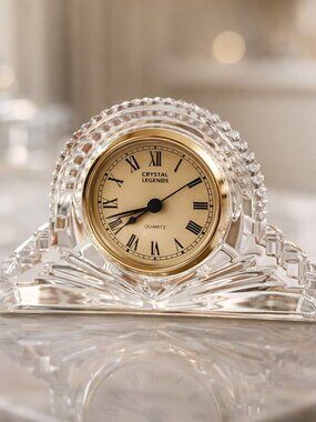 Stunning Godinger Crystal Legends Mantle Clock